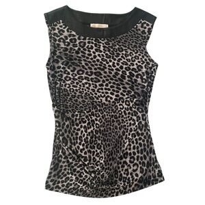 Michael Kors Leopard Cheetah Print Women’s Blouse Small Sleeveless Top